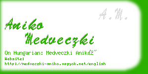 aniko medveczki business card